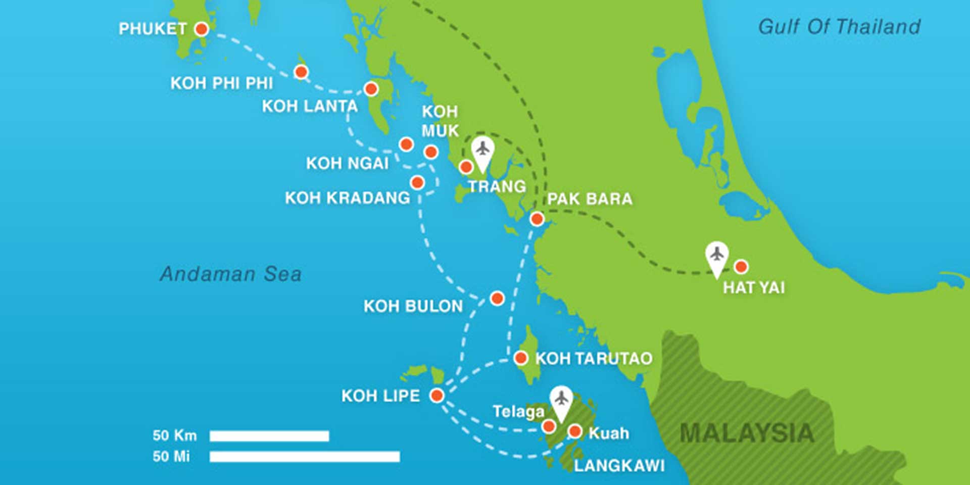 Ко Липе Таиланд на карте